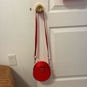 Love Moschino Red Heart Crystal Accent Women's Bag - fair condition